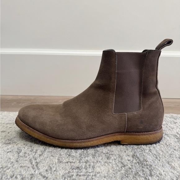 All Saints Men’s Harley Taupe Brown Suede Chelsea Boots size 10 main image 0